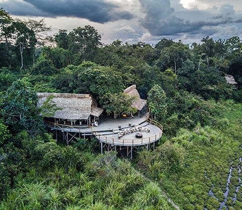 Aerial view of Lango Lodge (Kamba)